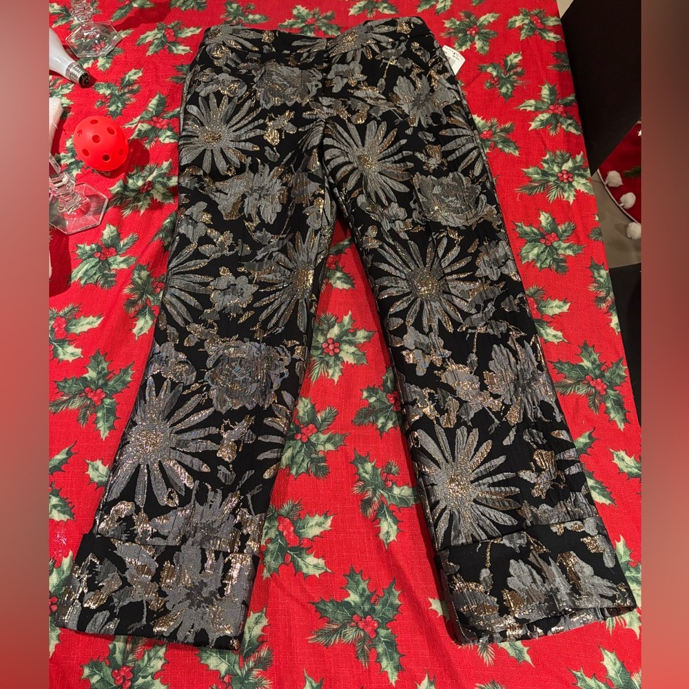 Trina Turk Grey Pearl Trouser Pants Size 2 NWT